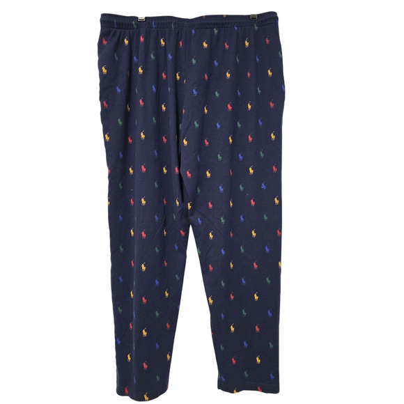 Polo Ralph Lauren Supreme Comfort Pajama Pant Size XL Navy Blue Pony Multi - Picture 7 of 7